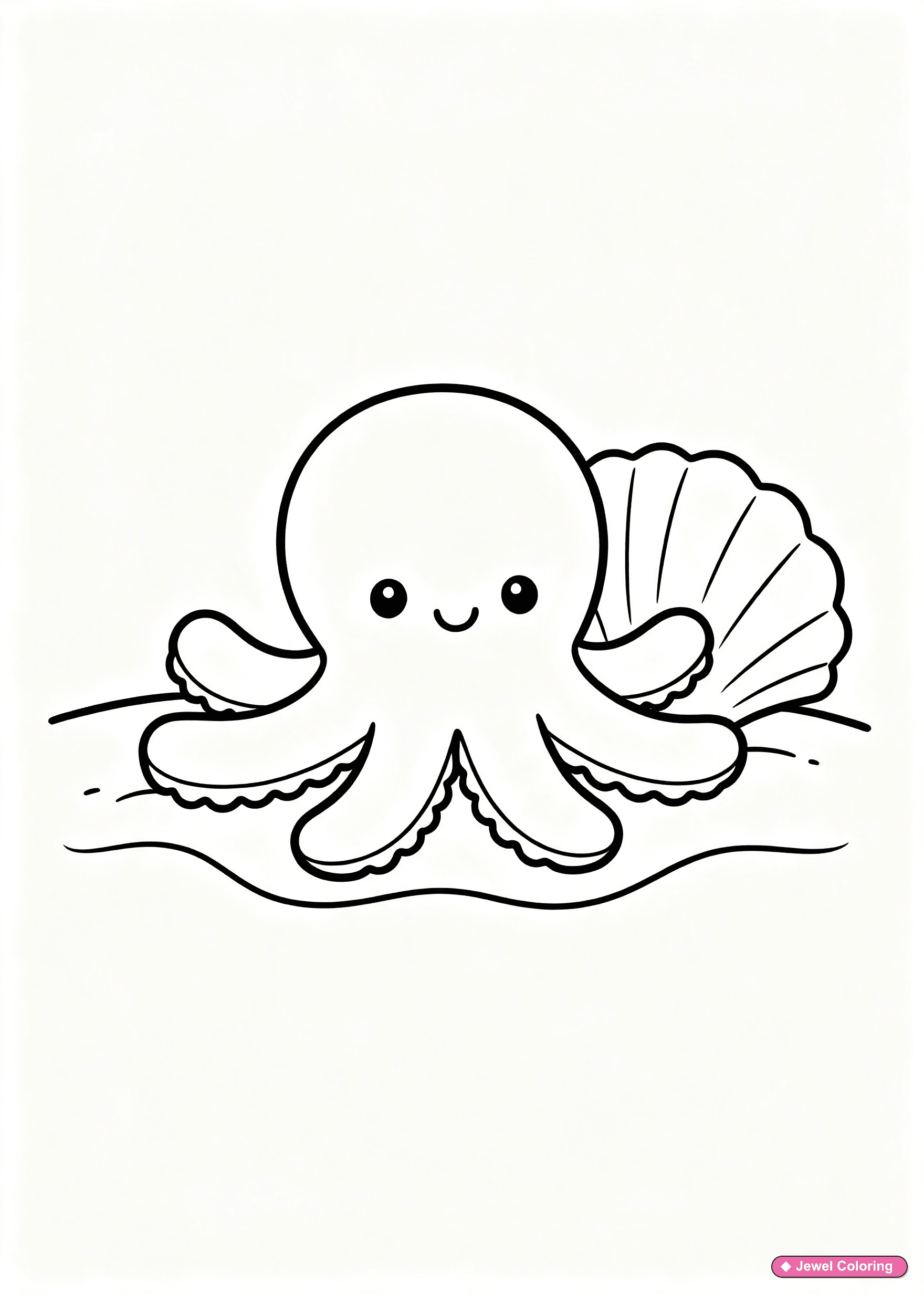Octopus Coloring Page printable animals coloring page