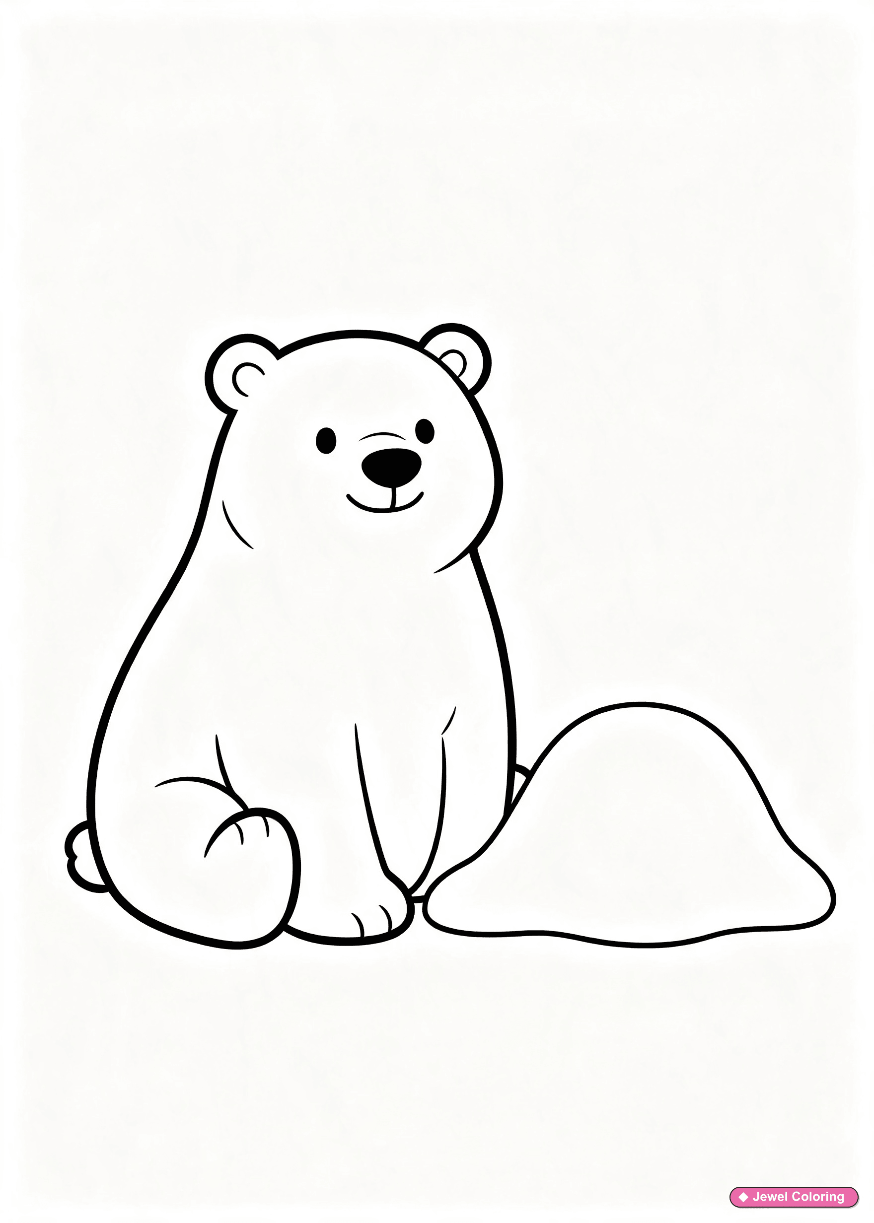 Polar Bear Coloring Page printable animals coloring page