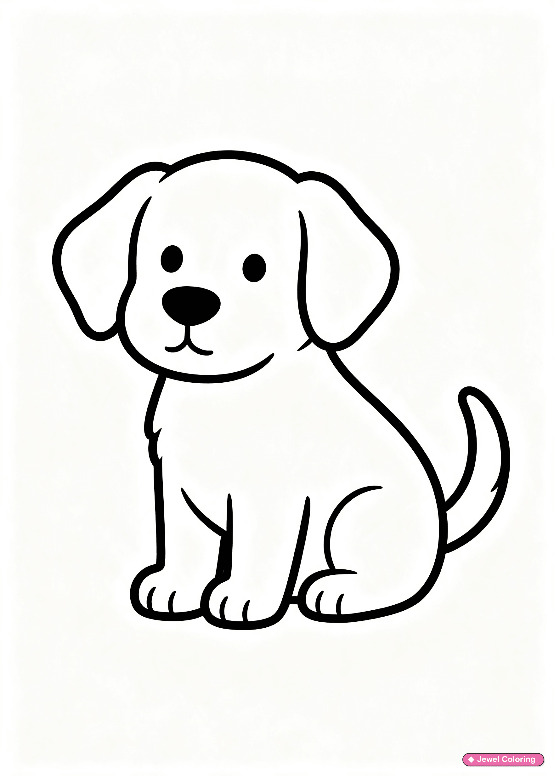Printable dog coloring page line art