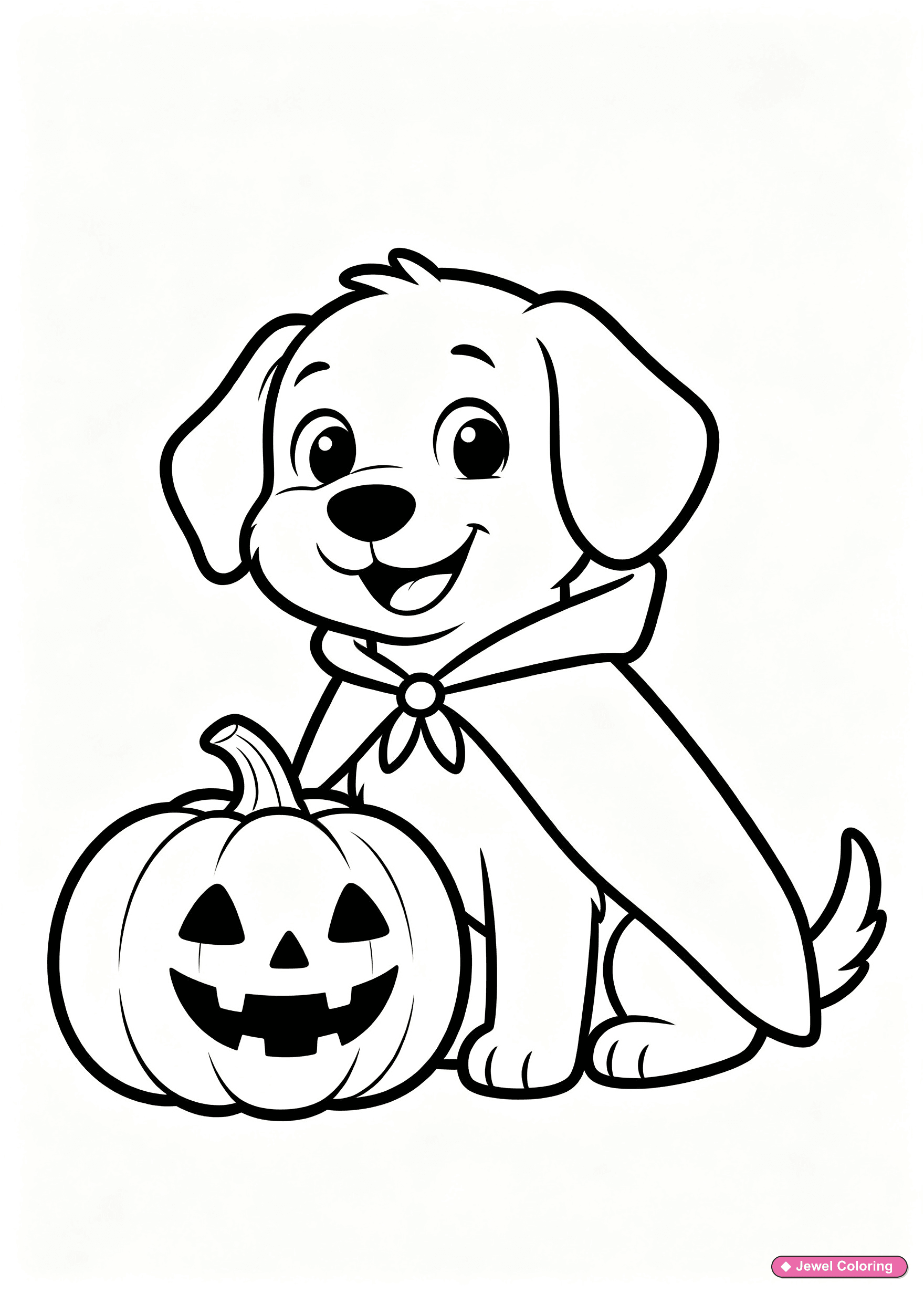 Halloween Dog Coloring Page printable dogs coloring page