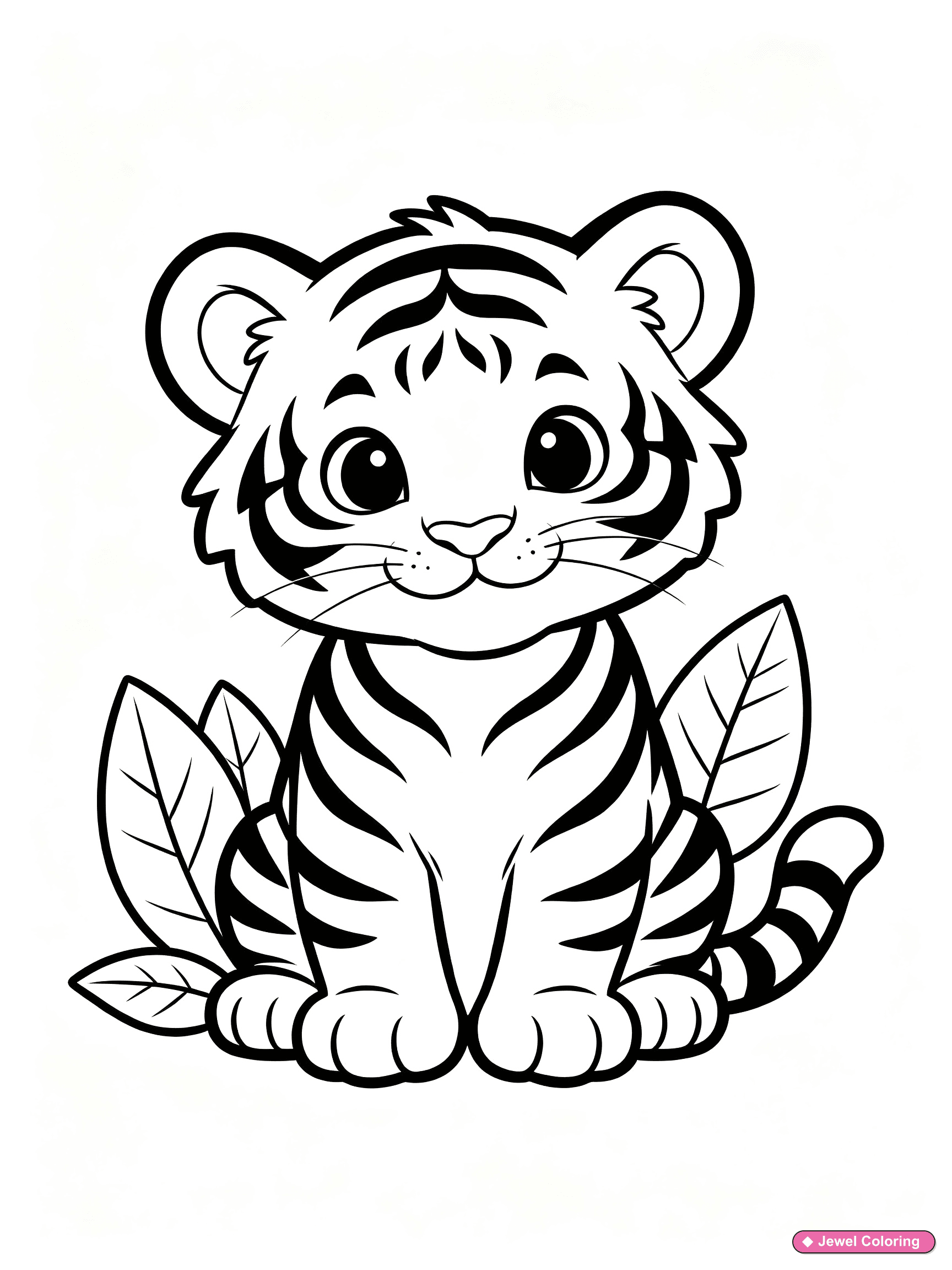 Baby Tiger Coloring Page printable tigers coloring page