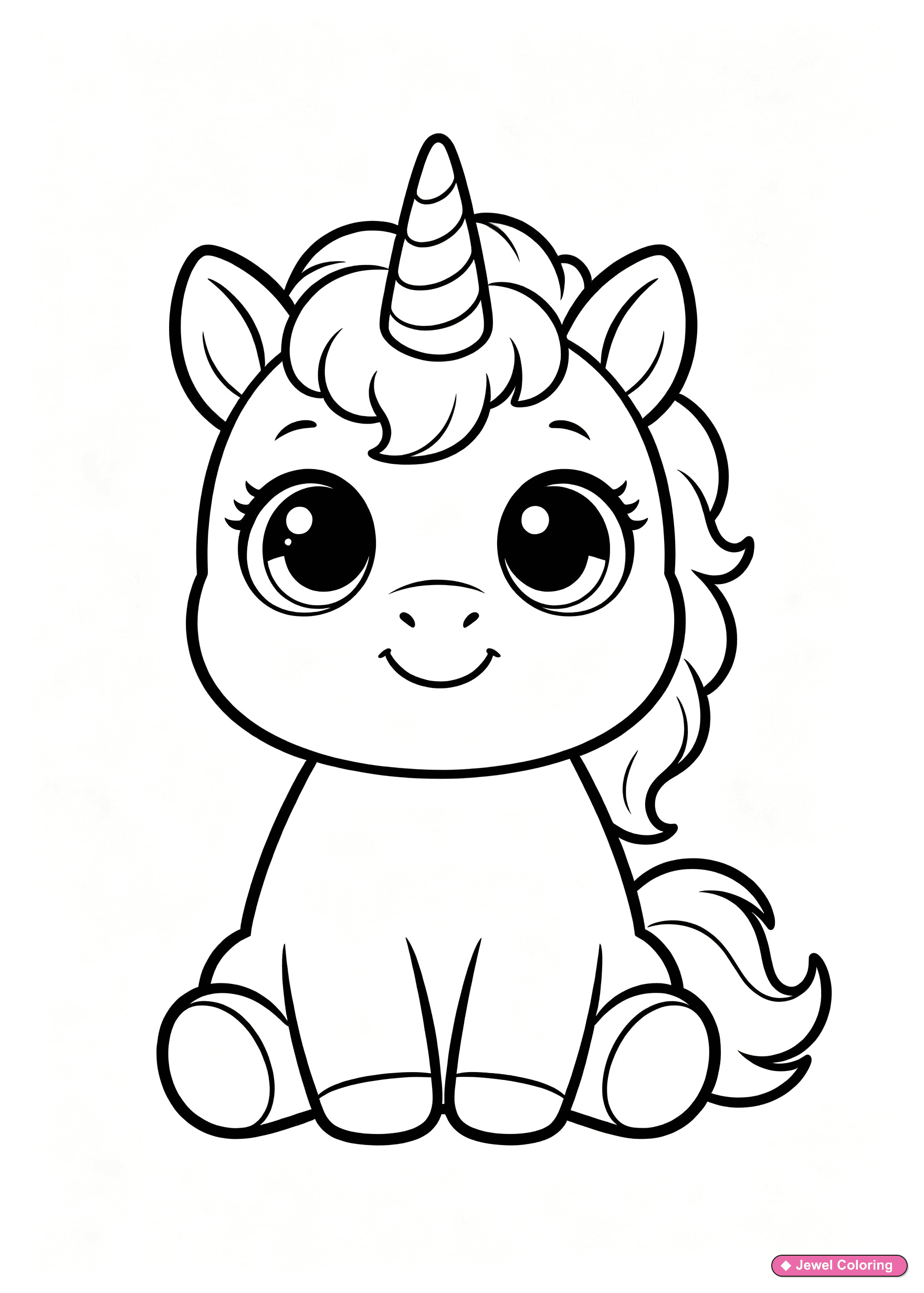 Baby and Cute Unicorn unicorns coloring page category